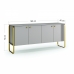 Móvel Buffet Ravi 4 Portas - Pés Metálicos Dourado